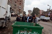 جولة صباحية مفاجئة لمحافظ القليوبية بمدينة شبرا الخيمة وقليوب لمتابعة منظومة القمامة والصحة