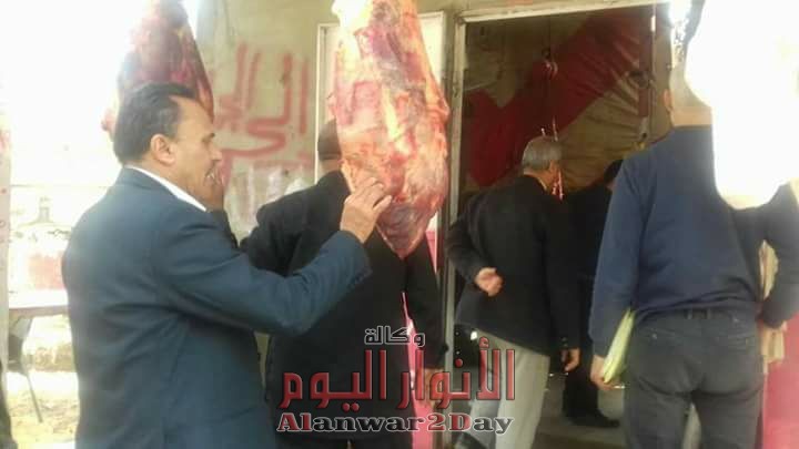 حملة مكبرة علي محلات الجزارة ومنافذ بيع اللحوم بمدينة شبين القناطر